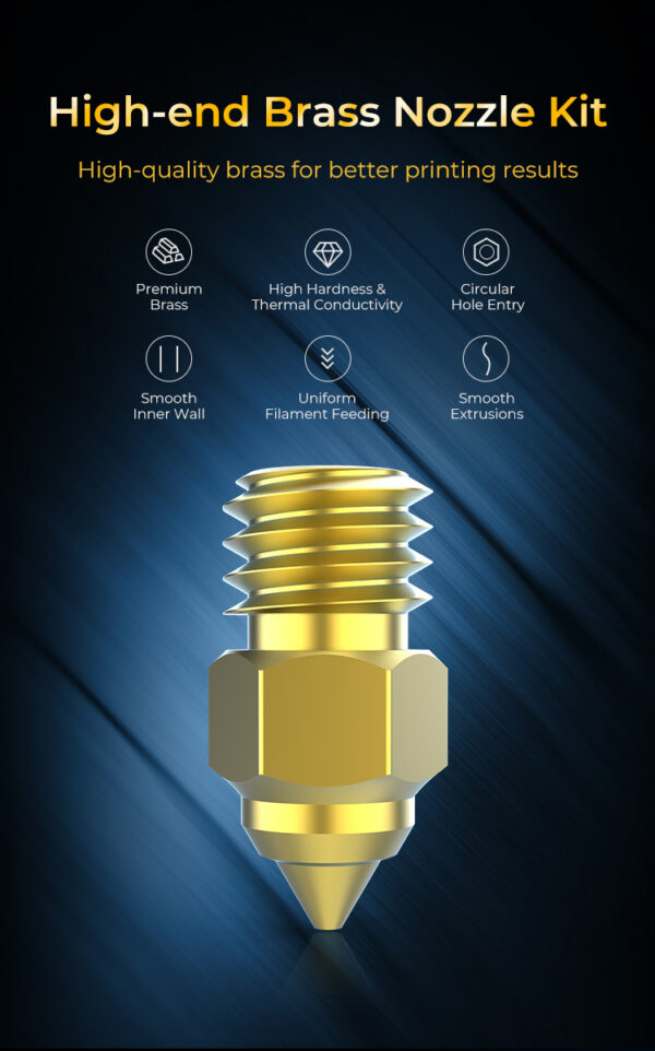 High-end Brass Nozzle Kit MK8 type CREALITY - Image 4