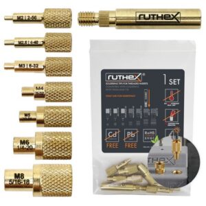 Ruthex 7x soldering tips / melting aid set soldering iron tips for thread inserts M2 / M2.5 / M3 / M4 / M5 / M6 / M8