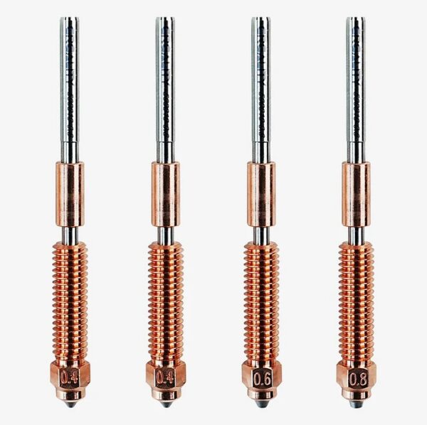 Nozzle kit "Unicorn" 2x0.4mm 1x0.6mm 1x0.8mm with heatbrake for K1C, ENDER-3V3, K1MAX (with upgraded hotend) CREALITY - Image 2