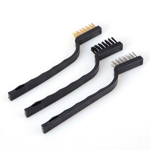 Brush set for 3D printer nozzle (with nylon, brass and stainless steel) - Image 2