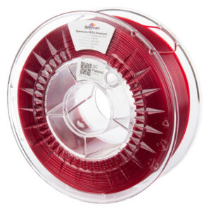 Filament PET-G Premium TRANSPARENT RED 1kg SPECTRUM