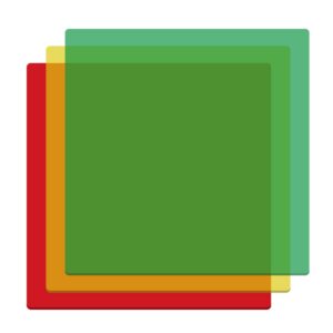 Falcon Series Three Colors Transparent Acrylic Sheets（10pcs) 300x300x3mm green red yello