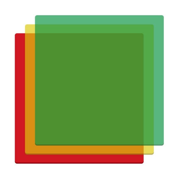 Falcon Series Three Colors Transparent Acrylic Sheets（10pcs) 300x300x3mm green red yello - Image 2